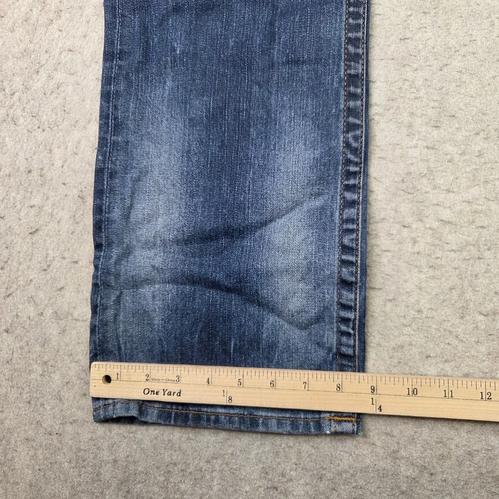 True Religion World Tour Mens Straight Flap Pockets Jeans Size 34x34 Denim